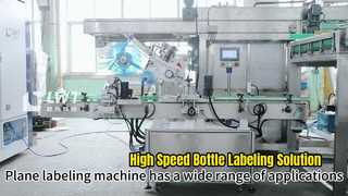 Top and bottom labeling machine