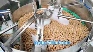 12-Head Diced Ingredient Filling Machine / Rotary Filling Machine (Chickpeas)