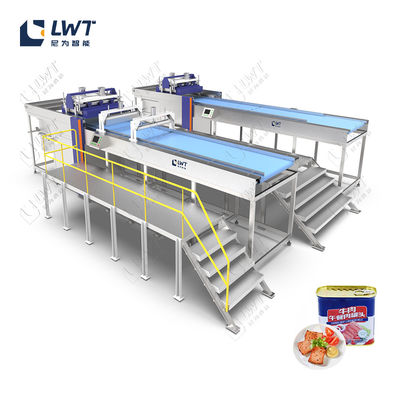 Canned Meat Processing Lines Sardines Corned Beef Pork Canning Production Packaging Equipment