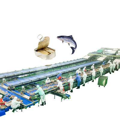 Salmon Tuna Canning Machine Customizable Canned Fish  Process Line