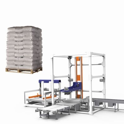 Custom End Of Line Packing Servo Palletising Machine Cement Bag Carton Palletizer