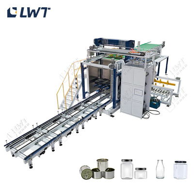 Fully Automatic Empty Can And Glass Bottle Depalletizer System