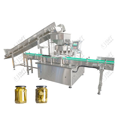 LWT Cucumber Slice Can specialized Precision Filling Machine with High Efficiency Glass Jar Steam Sealing