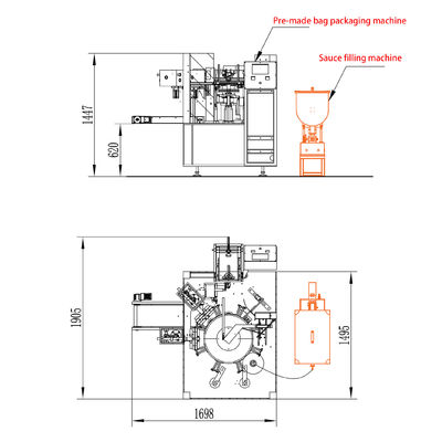 Leadworld Automatic Rotary Bag Packaging line Multifunctional Pre-made ...