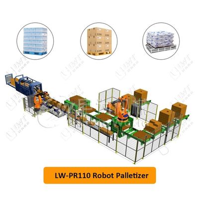 Automatic Stacking Palletizer Robot / Bag Palletizer Machine Single ...