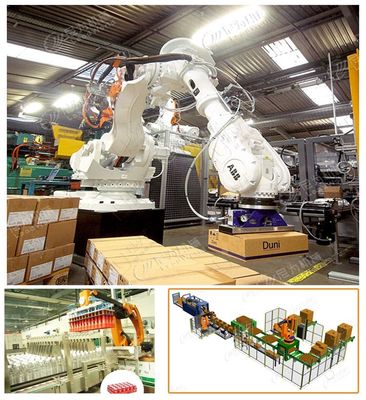 Automatic Stacking Palletizer Robot / Bag Palletizer Machine Single ...
